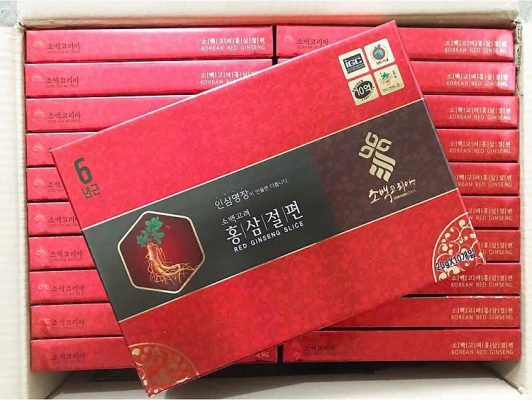 hồng sâm thái lát tẩm mật ong